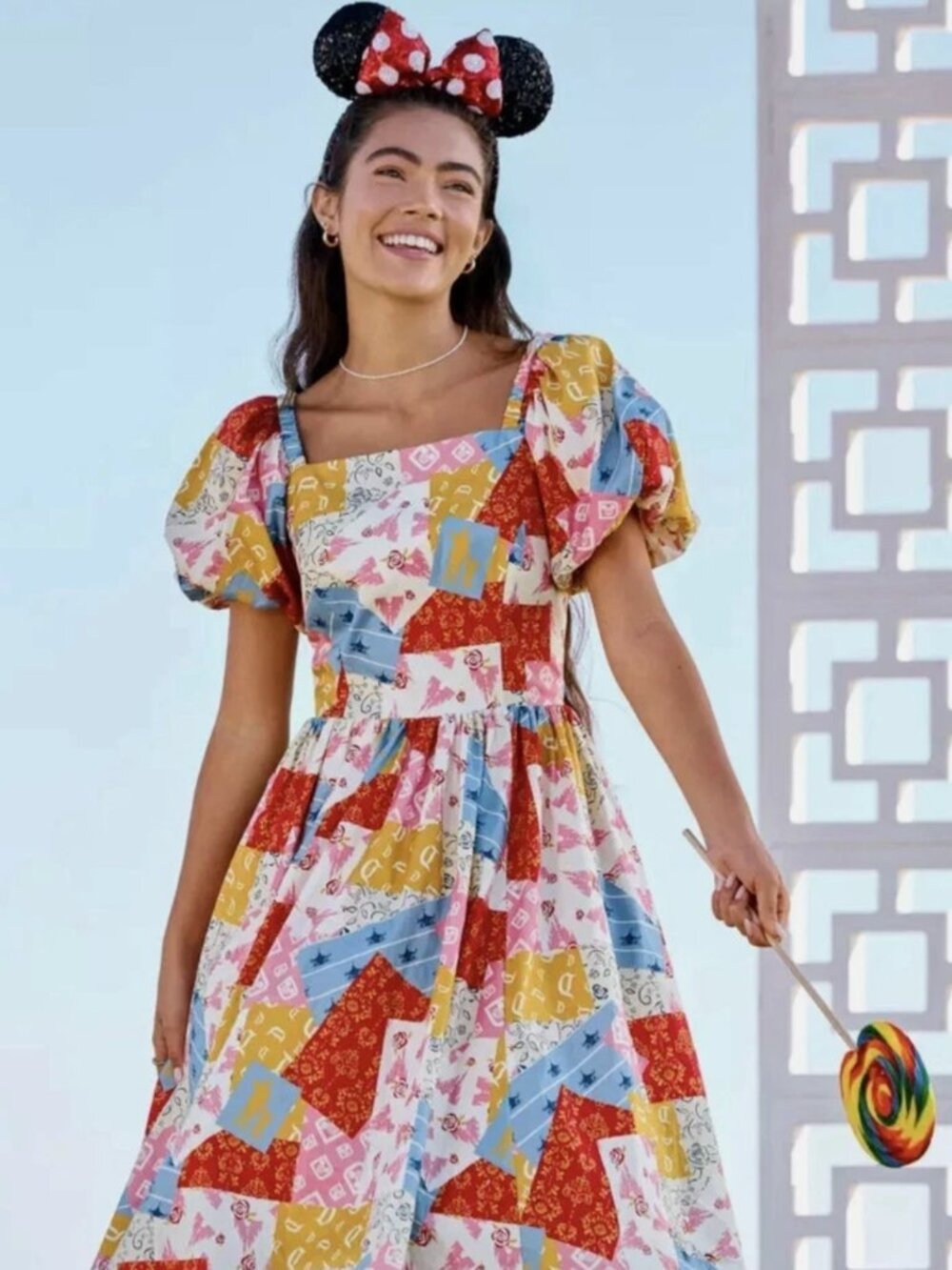 NWT Disney Dress Shop Disney Parks Patchwork Dress Princess Castle Medium